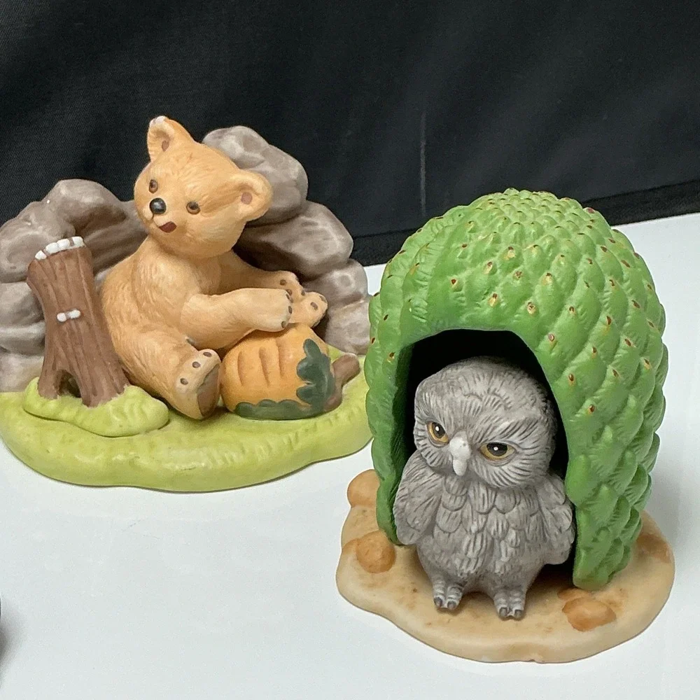 VTG 1980s Franklin Mint‎ Woodland Surprises Lot Of 6 Nature Animal Figurines